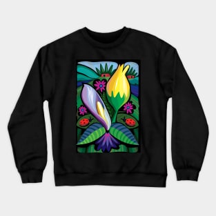 Swamp Flowers (Poster Dimensions) Crewneck Sweatshirt